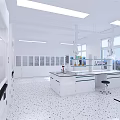 Modern laboratory through cabinet laboratory 3d model