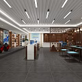 Modern Specialty Store Interior With Glass Front Display Counters And Product Displays 3d model