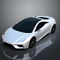White Sports Car With Sleek Modern Design Black Roof And Alloy Wheels