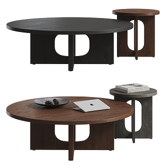 MENU Coffee Table Combination Sideboard Silent Wind Letters Coffee Table Round Coffee Table Jewelry Laptop Computer Apple Computer 3d model