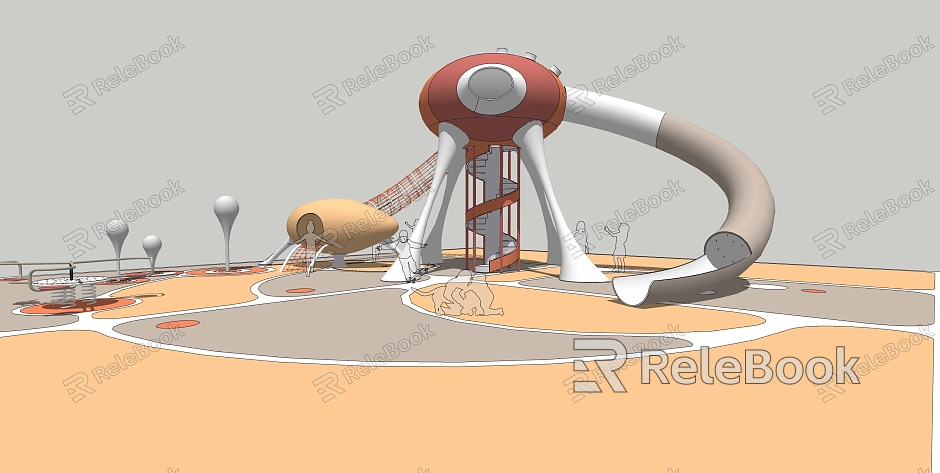 Modern play equipment Children's play equipment model