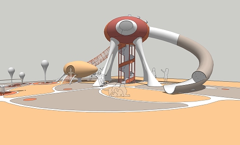 Modern play equipment Children's play equipment 3d model