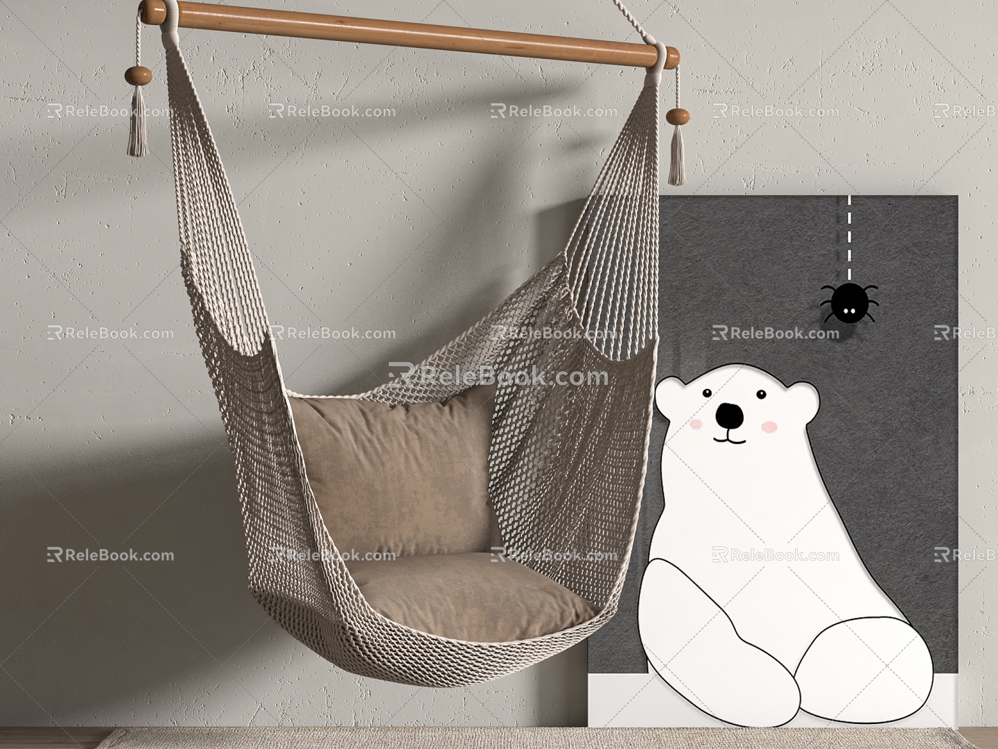 Modern Hanging Chair Swing Chair 3d model