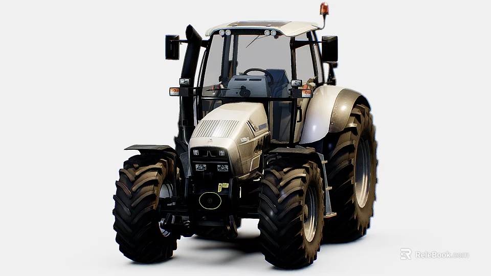 Modern Agricultural Tractor With Large Tires Spacious Cab And Advanced Design 3d model 