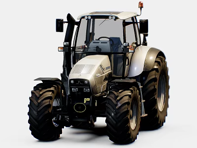 Modern Agricultural Tractor With Large Tires Spacious Cab And Advanced Design 3d model