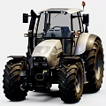 Modern Agricultural Tractor With Large Tires Spacious Cab And Advanced Design