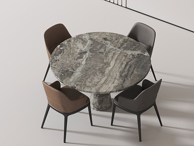 Modern leisure tables and chairs 3d model