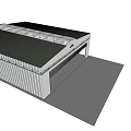 Aquarius Luxury Yachts Industrial Facility With White Exterior Black Yacht Inside And Open Doors