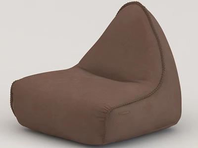 Brown Bean Bag Chair With Soft Fabric Comfortable Design For Modern Living Room 3d model