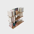 Elegant Decorative Ornament Collection With Bookshelf Books Framed Art Vase Flowers