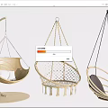Modern Woven Hanging Chairs With Various Designs Stand And Tassel Details