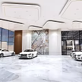 Modern 4S Store Exterior With Glass Facade And Car Showroom