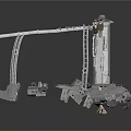 Mechanical Metal Structure With Long Arm Support Frame And Base Components