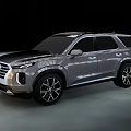 Hyundai Silver SUV With Modern Design Distinctive Front Grille And Alloy Wheels