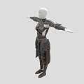 Chinese style female armor armor armor armor soldiers armor ancient iron armor 3d model