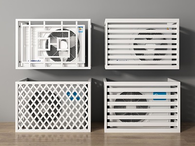 Modern air conditioner external unit 3d model