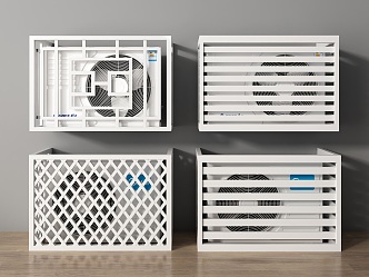 Modern air conditioner external unit 3d model