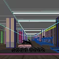 Spacious Modern Fitness Gym Interior With Wooden Pillars Large Windows Treadmills And Dumbbells