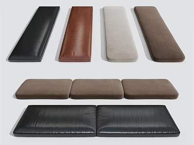 Different Colored Cushion Pads For Home Furniture With Various Shapes And Materials 3d model