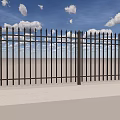 Modern Garden Wall Design With Stone Base And Metal Railings In Outdoor Space