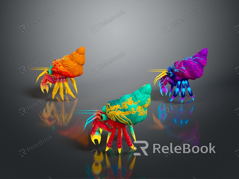 Hermit Crab Large Crab Small Crab Marine Animal Fish Freshwater Fish Sea Fish Animal Game Animal model