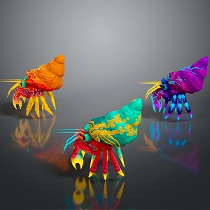 Hermit Crab Large Crab Small Crab Marine Animal Fish Freshwater Fish Sea Fish Animal Game Animal 3d model