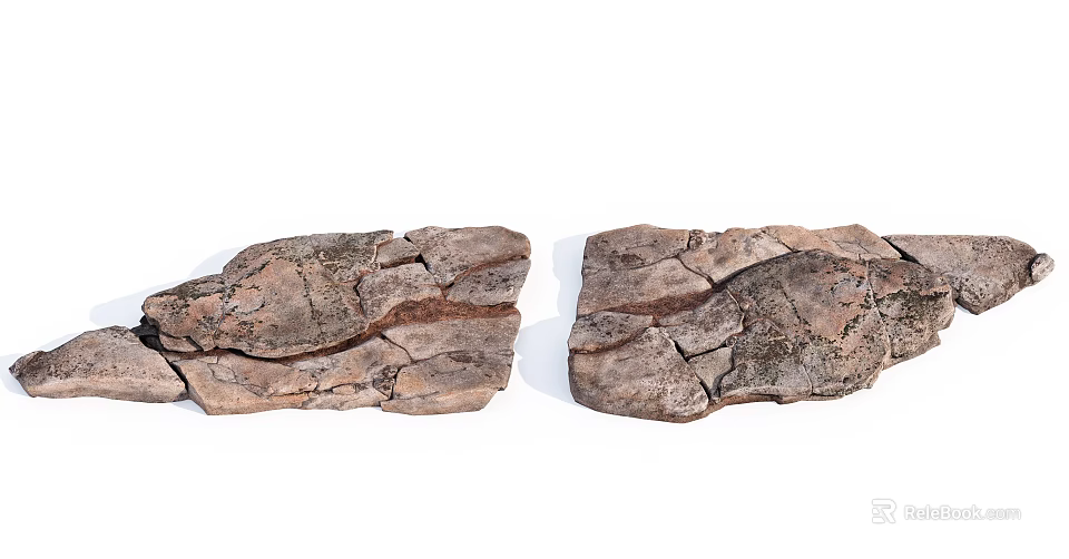 Natural Stone Wood Material With Rough Textured Surface For Home Decor 3d model