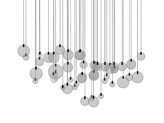 Modern chandelier combination luminaire 3d model