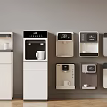 Modern Water Dispensers and Coffee Machines Floor Standing Wall Mounted Sleek White Gray Design