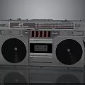 Vintage JVC Boombox With Dual Speakers Cassette Player Electronic Device