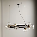 Multi-head chandelier 3d model