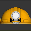 Yellow Hard Hat With Attached Bright LED Headlamp For Safety Protection