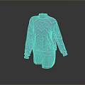 Colorful Zigzag Pattern Turtleneck Sweater With Pink Purple Blue And Denim Shorts