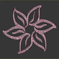Pink Flower Shaped Hollow Decorative Component For Scenic Decoration With Intricate Petal Design