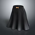 Stylish Black Skirt with Orange Bow Detail for Elegant Fashion Look