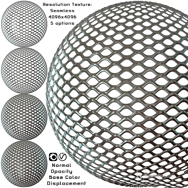Intricate Mesh Spherical Shapes With Geometric Patterns In Different Sizes 3d model 