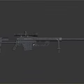 Modern Tactical Sniper Rifle With High Precision Scope And Bipod Support 3d model
