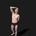Human Body Organization System Model With Male Upper Body Standing Pose On Black Background