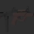 Modern Assault Rifle Weapon 3D Model Featuring Scope And Brown Grip