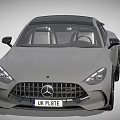 Sleek Silver Mercedes AMG GT Sports Car With Black Roof And Alloy Wheels