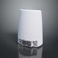 White Computer Networking Device With Multiple Ports On Black Reflective Surface