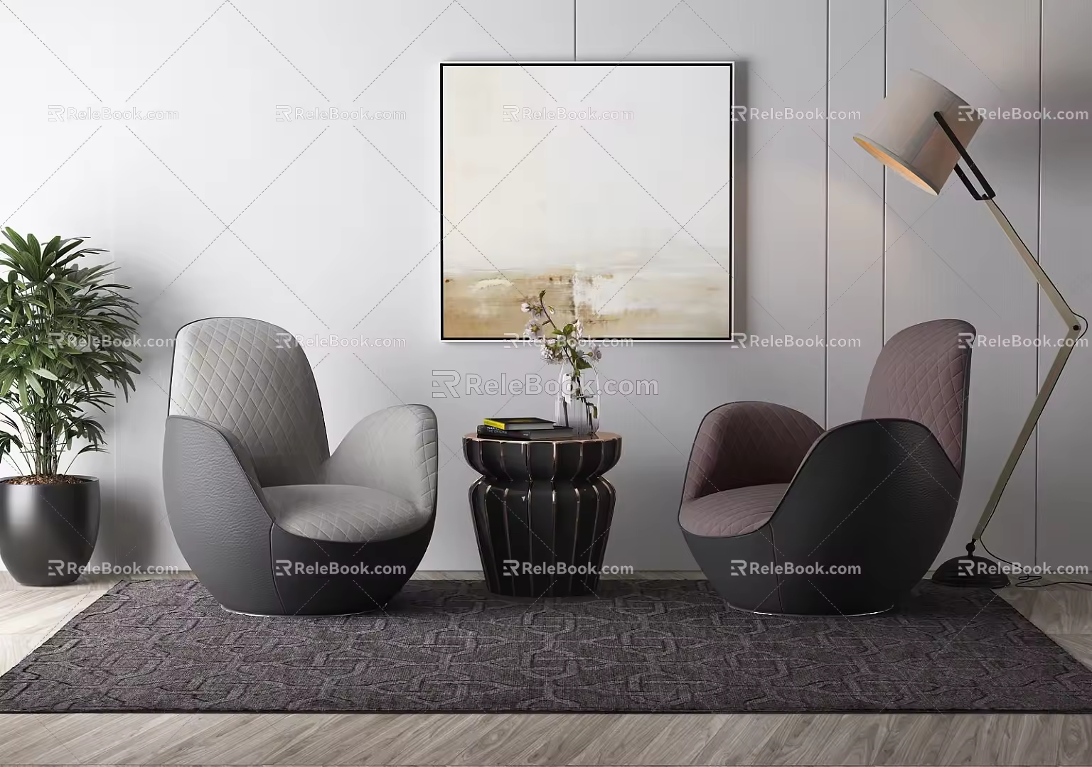 Modern Casual Sofa Combination Single Sofa 3d model