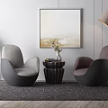 Modern Casual Sofa Combination Single Sofa 3d model