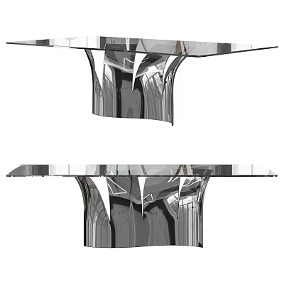 Modern Sofa and Coffee Table Set with Glass Top and Unique Metal Base Design 3d model