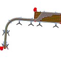 Multi-line desktop chain conveyor 3d model