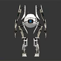 Futuristic Robotic Characters With Spherical Heads Mechanical Arms Leg Structures And White Black Color