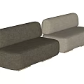YOSHIDA modern double sofa minimalist sofa 3d model