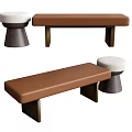 Bed End Stool Bench Sofa Stool Low Stool Shoe Stool Round Stool 3d model