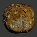 Freshly Baked Golden Brown Grain Topped Bread Loaf With Shiny Surface