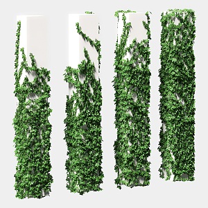 green plant column 3d model